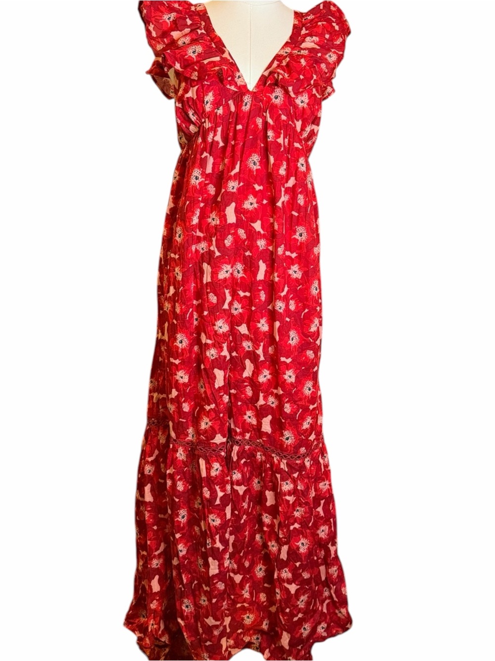 RO’S Garden NWT Jasmine Floral Cotton Maxi Dress Small